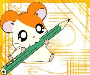 yapboz Hamtaro, bir maceracı ve yaramaz hamster